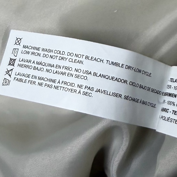 Denim & Flower Light Gray/Off White Bomber Jacket Zip Up Large EUC - Picture 8 of 8